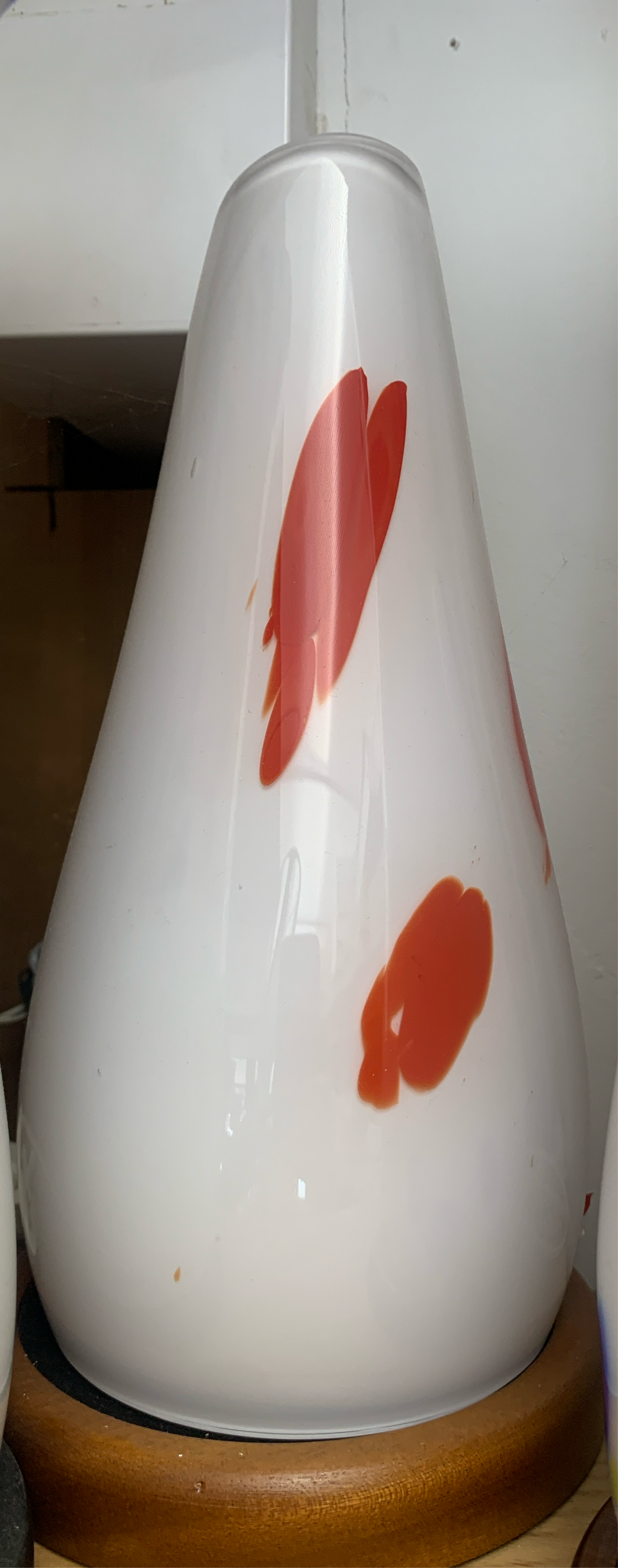 Red & White Medium Lamp