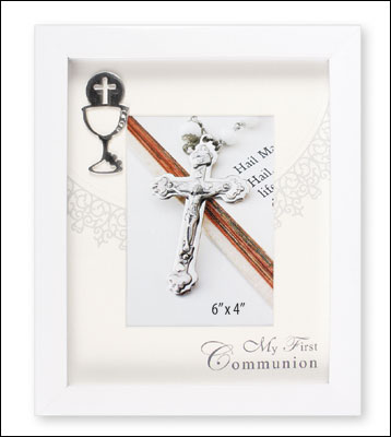 First Communion Frame white