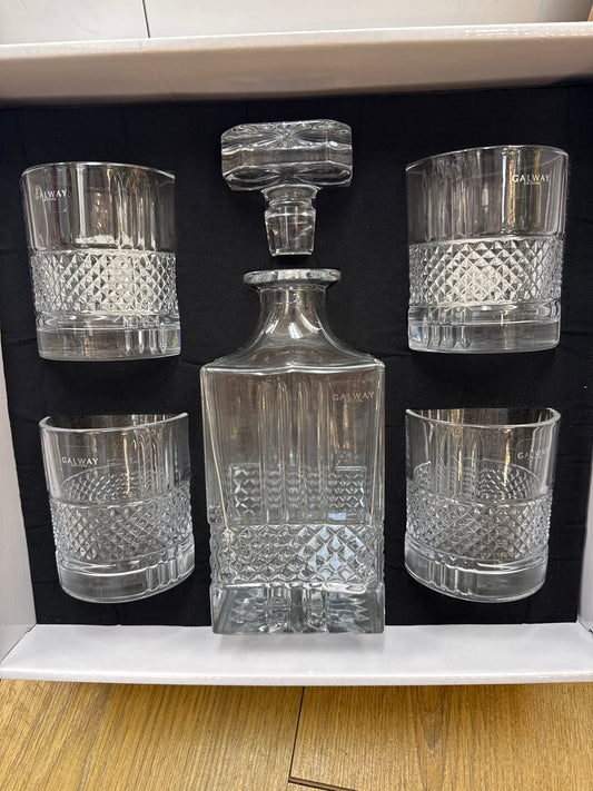 Galway Irish Crystal Eyre Decanter Set