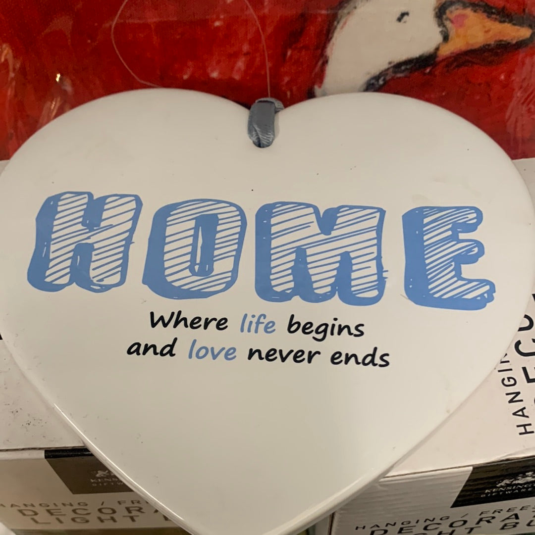 HOME CERAMIC HANGING PLAQUE*