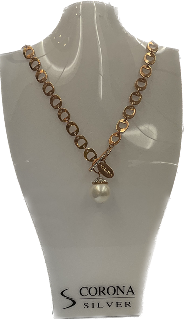 Fashion Pendant Crystal Faux Pearl Rose