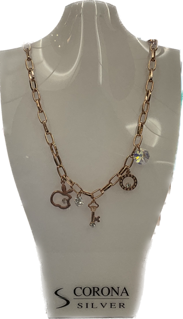Charm Necklace Rose Gold