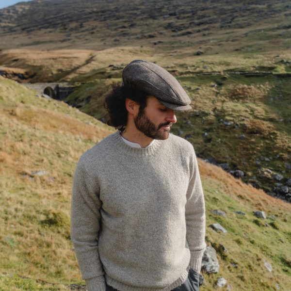 Driving Cap Brown Green Tweed M/58/7⅛