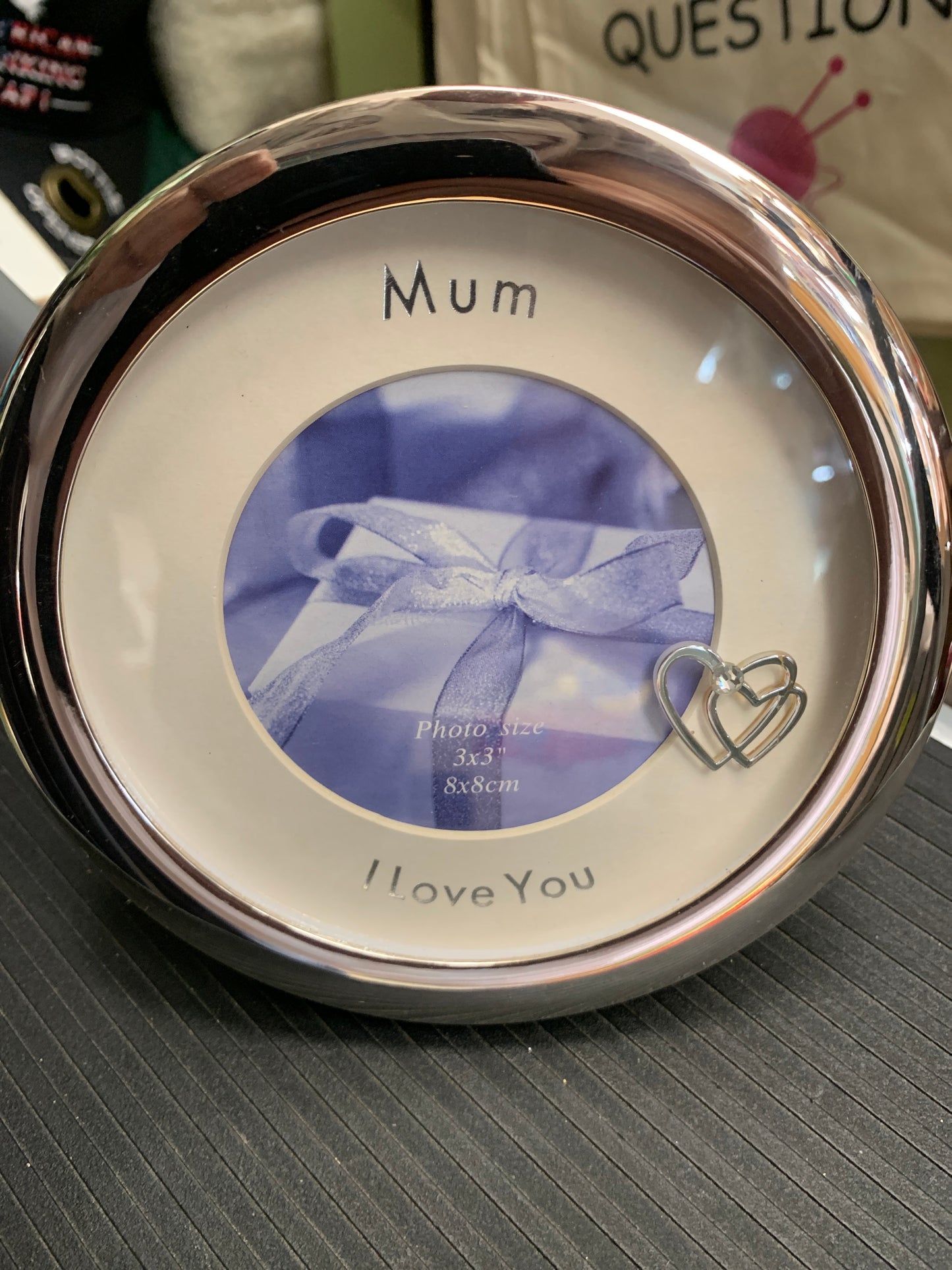 Silver Plated Frame Round Mum