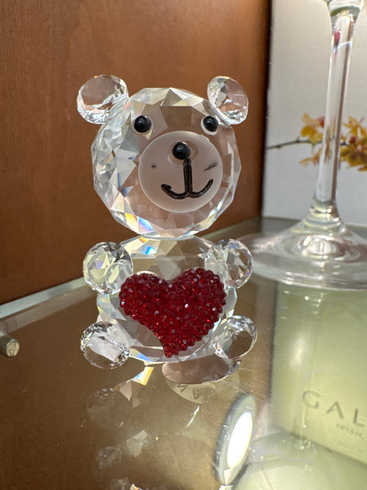 Galway Irish Crystal - Love Bear Pink
