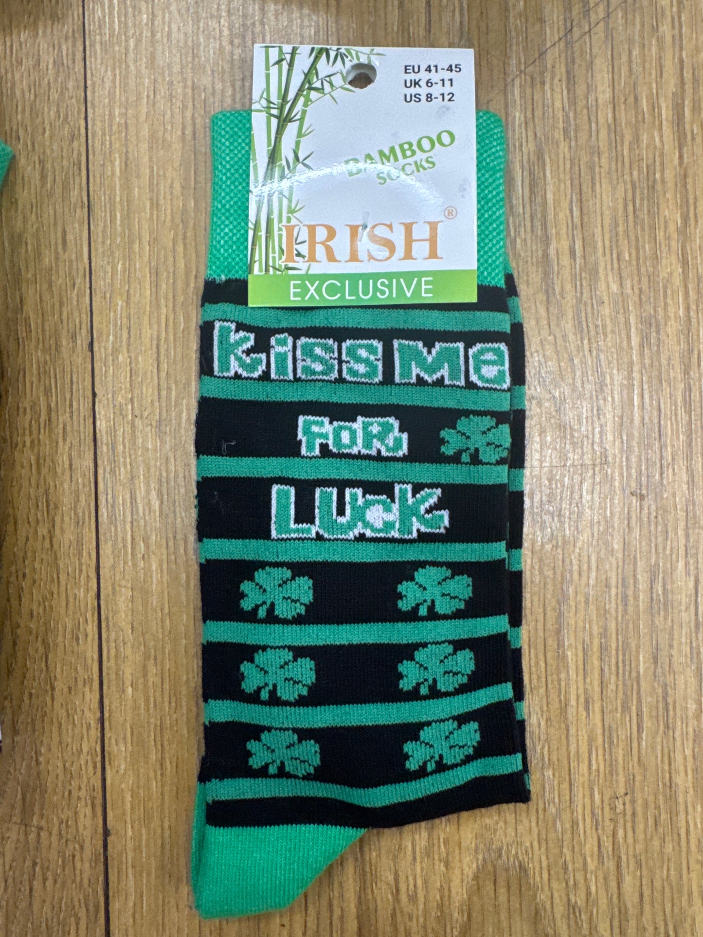 Bamboo Socks Kiss Me For Luck