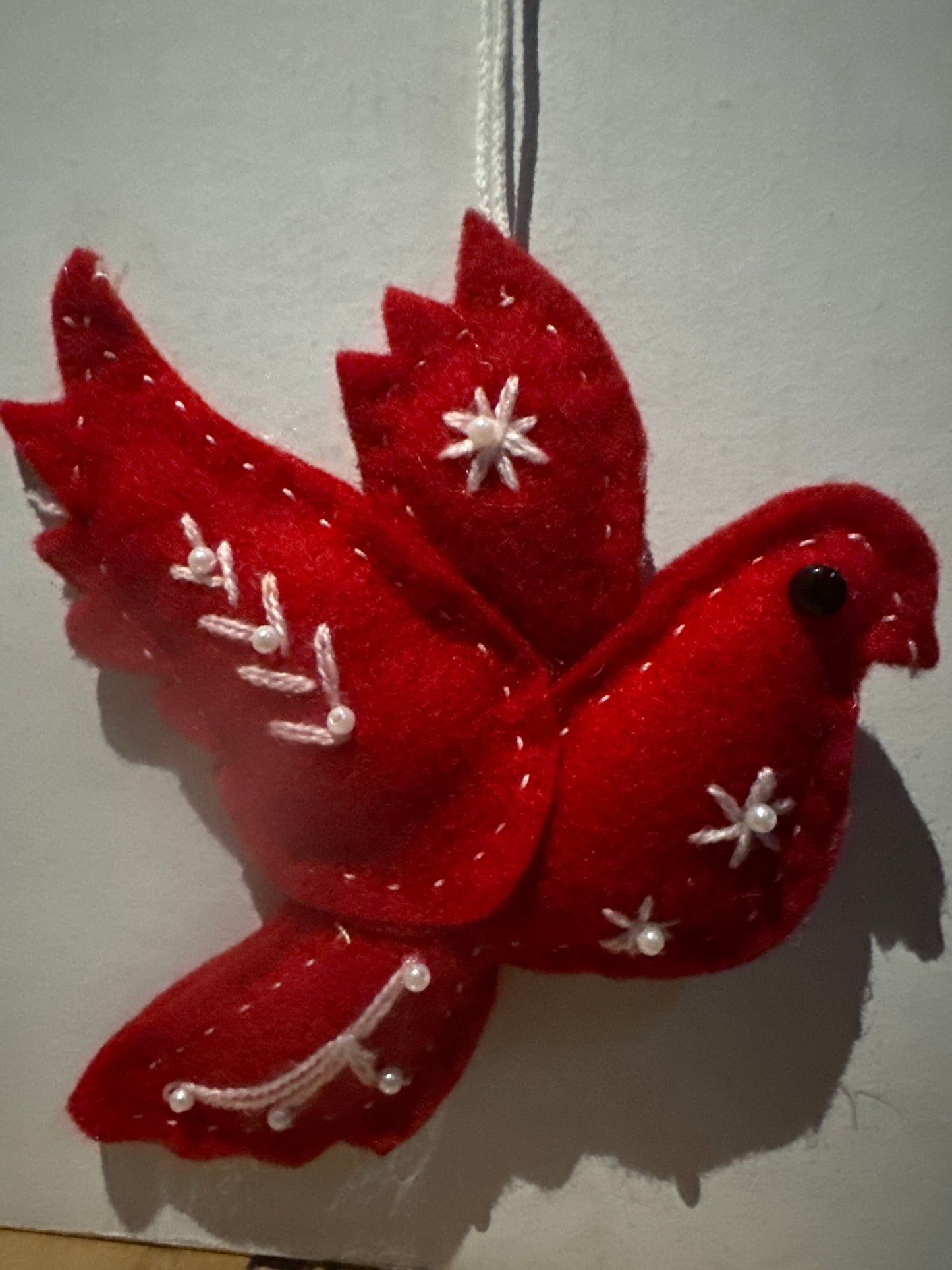 Red Bird Felt Tree Ornament