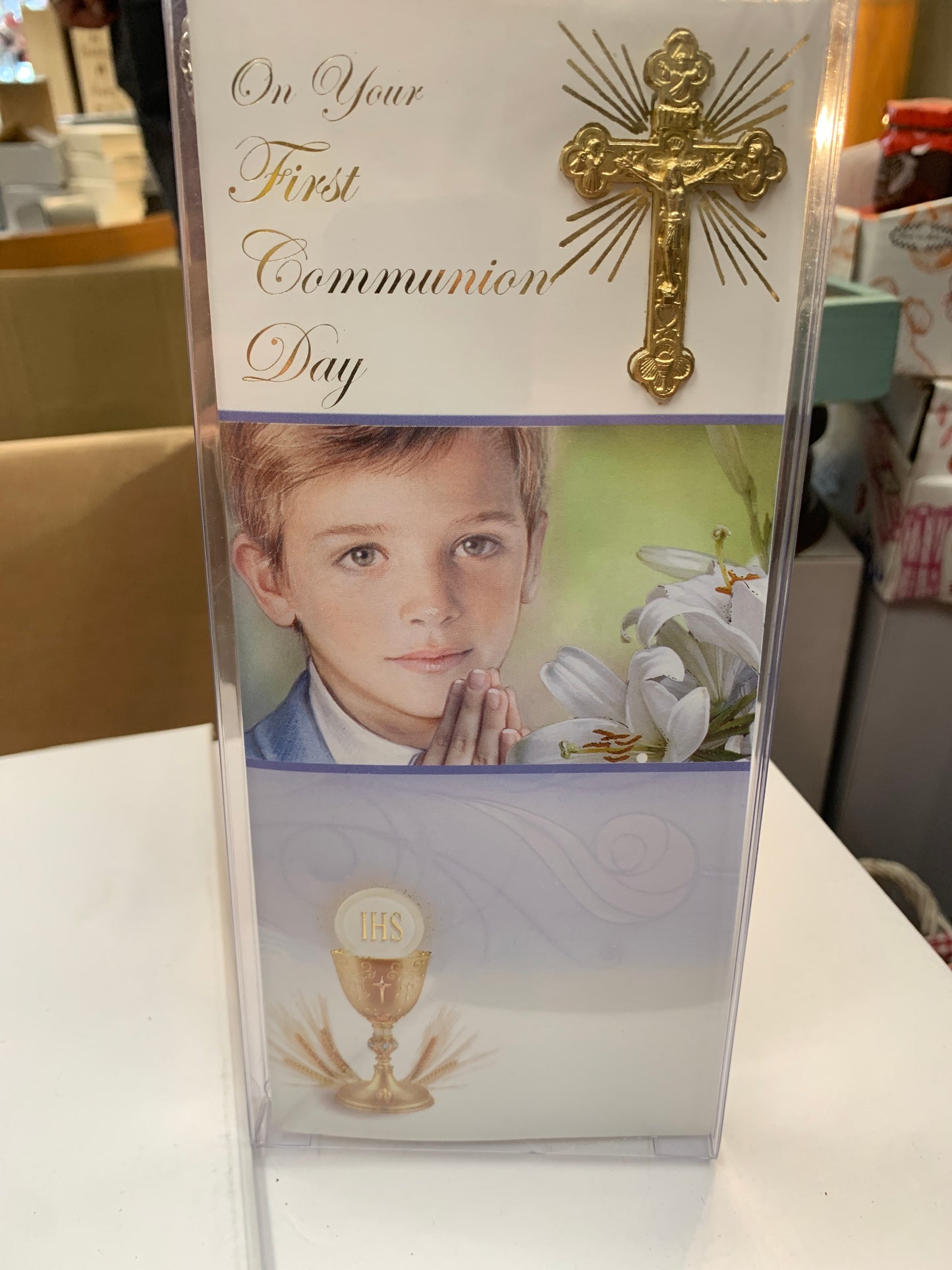 Communion Gift Card boy boxed