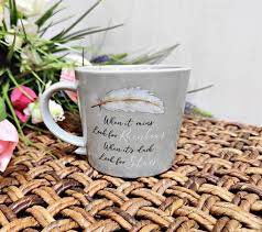 FEATHER MUG when it rains....