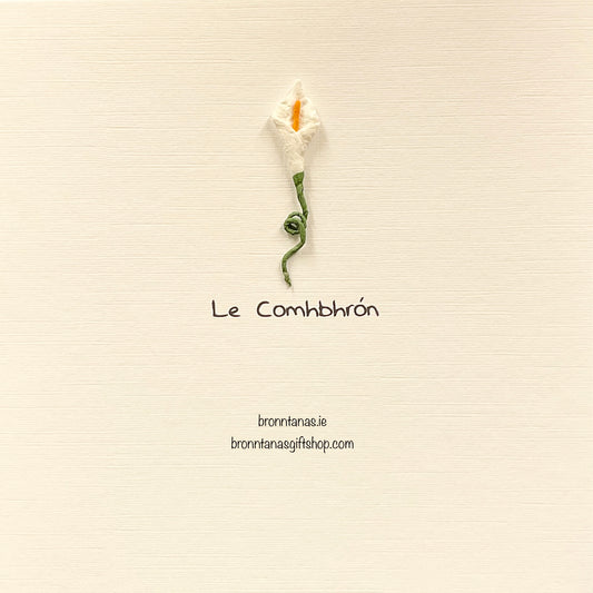 Handmade Comhbhrón Lily Card