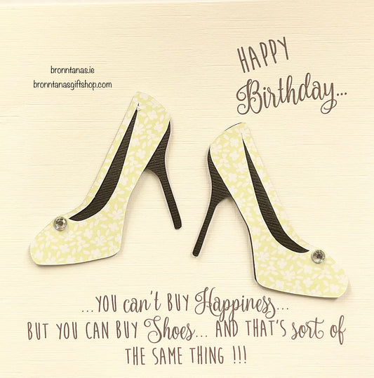 Handmade Happy Birthday Card Shoes