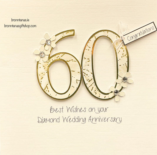 Handmade 60th Anniversary Card