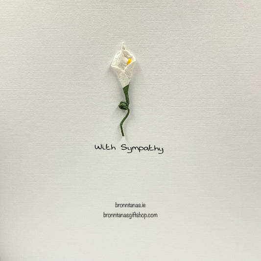 Handmade With Sympathy Lily Card