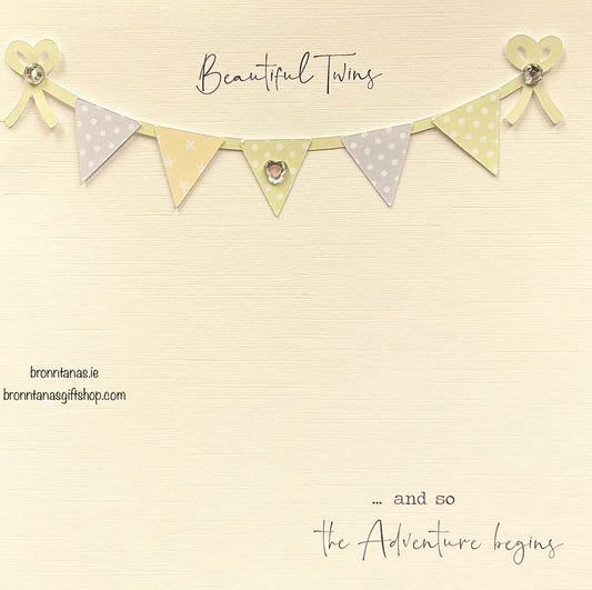Handmade Beautiful Twins Card