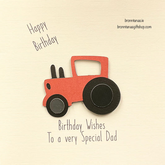 Handmade Happy Birthday Card Special Dad Tractor