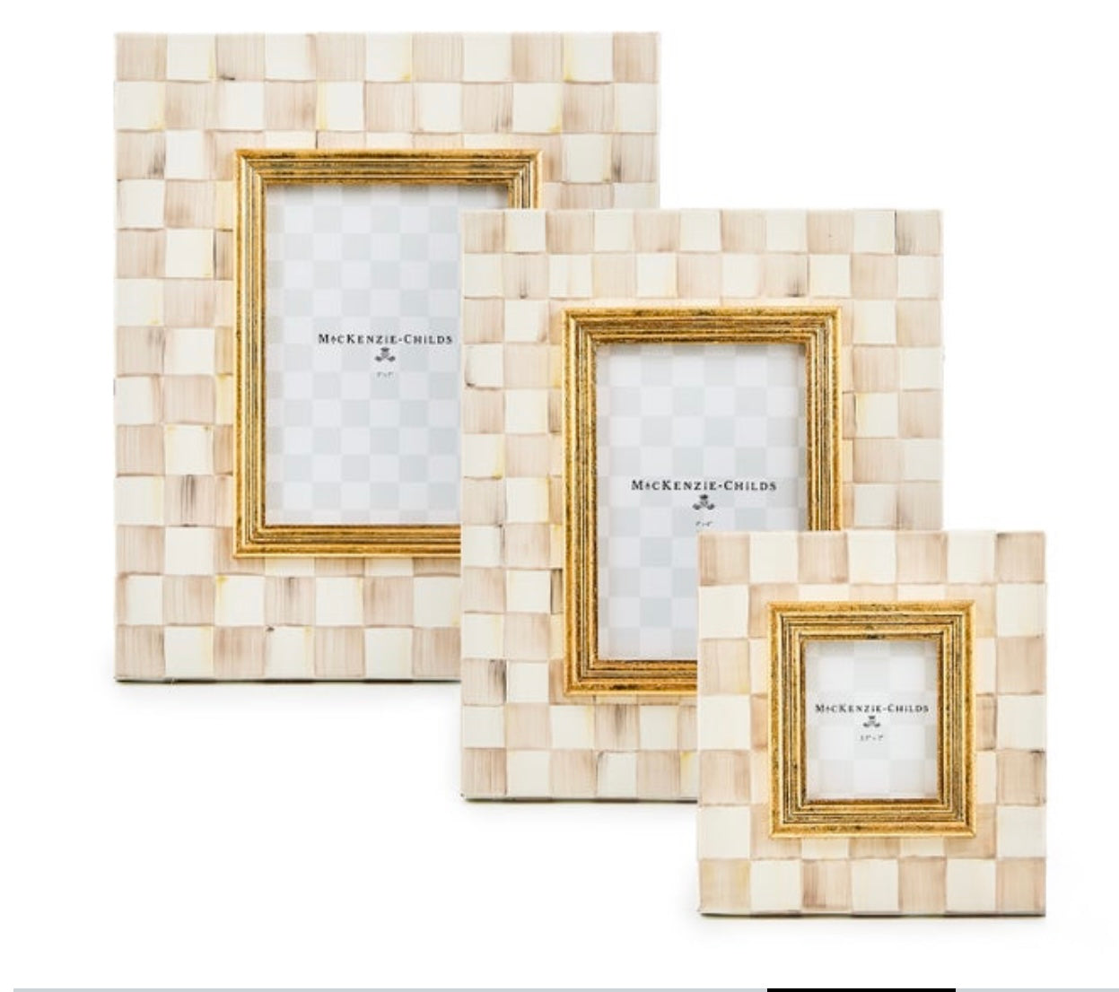 Mocha Check Photo Frame 4” x 6”