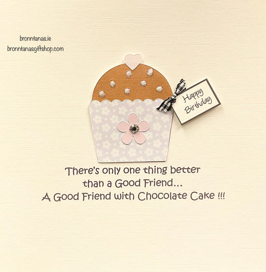 Handmade Birthday Card Chocolate Cake