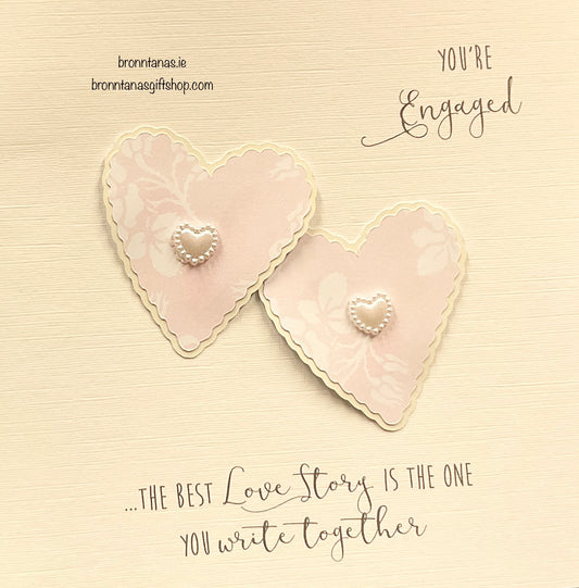 Handmade Engagement Card Best Love Story