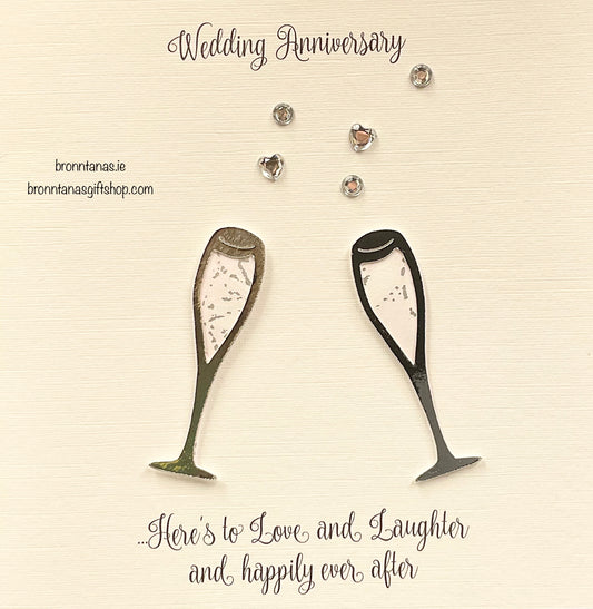 Handmade Wedding Anniversary Card Here’s To Love…