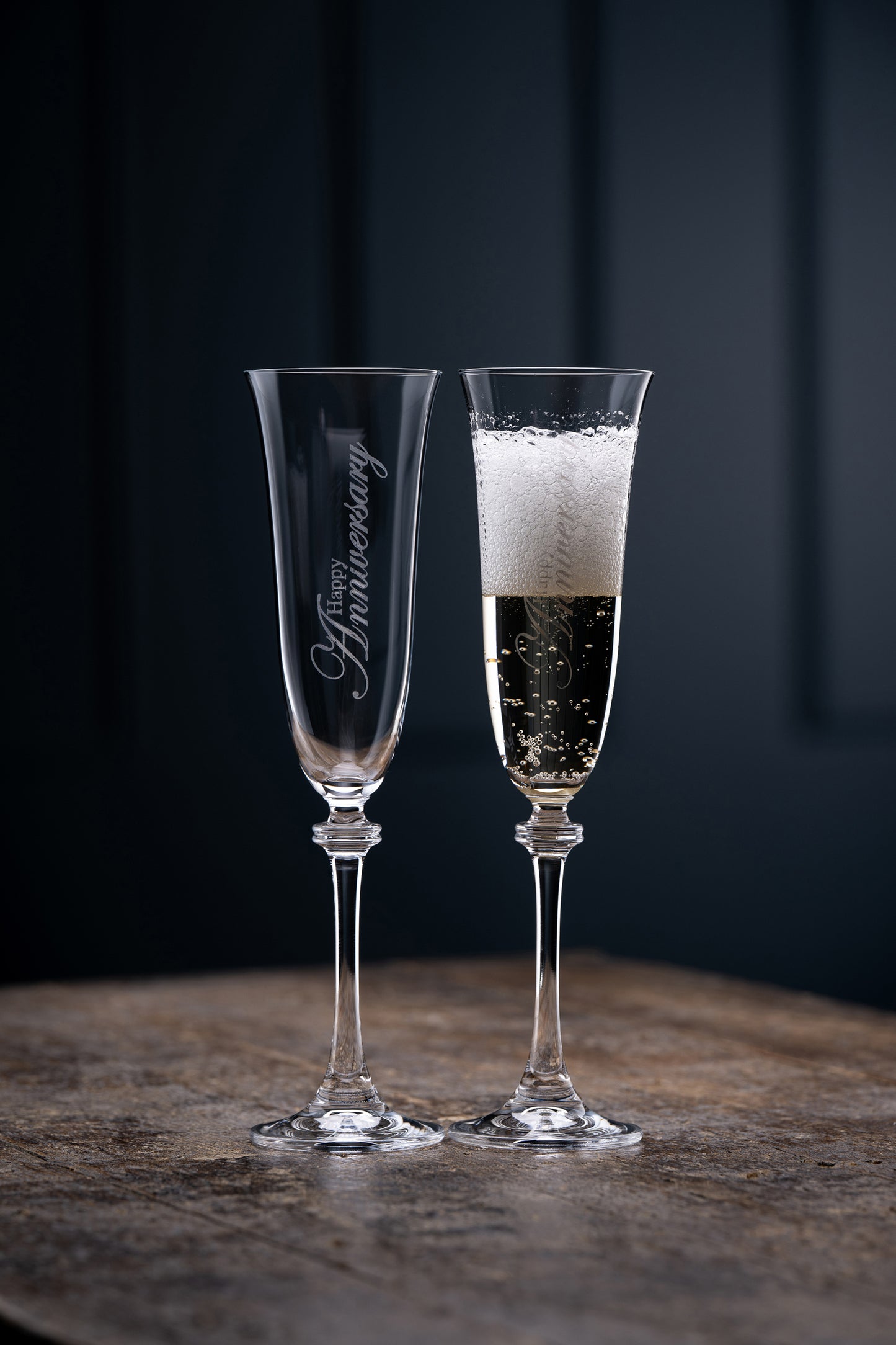 HAPPY ANNIVERSARY FLUTE CHAMPAGNE LIBERTY PAIR