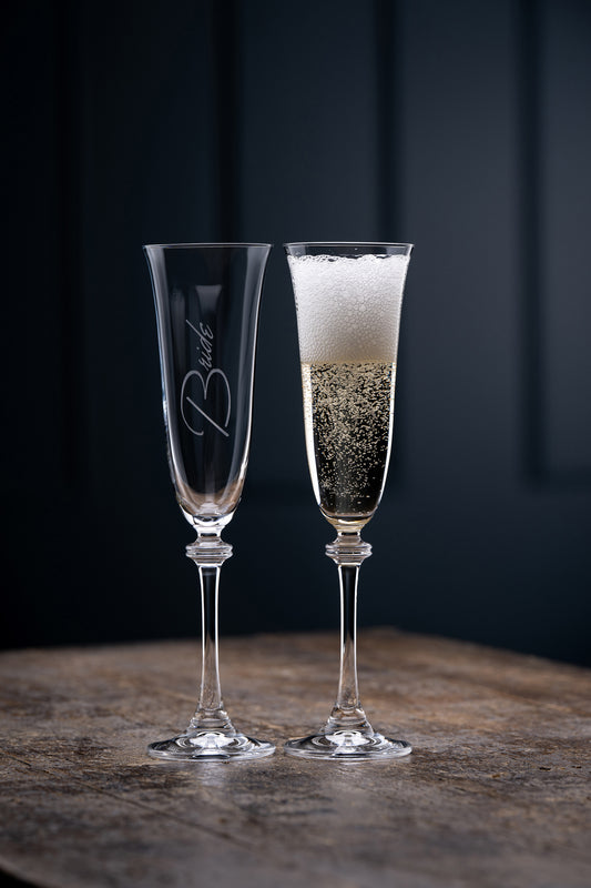 BRIDE & GROOM FLUTE CHAMPAGNE LIBERTY PAIR