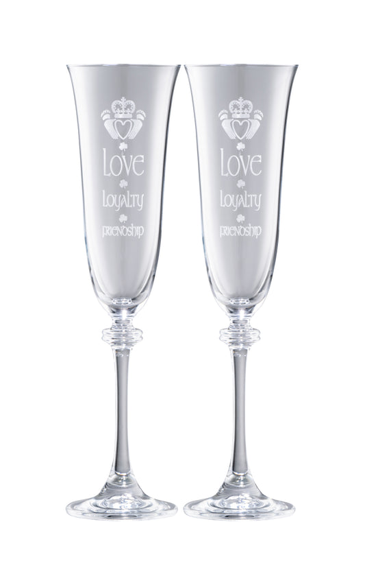 CLADDAGH FLUTE CHAMPAGNE LIBERTY PAIR