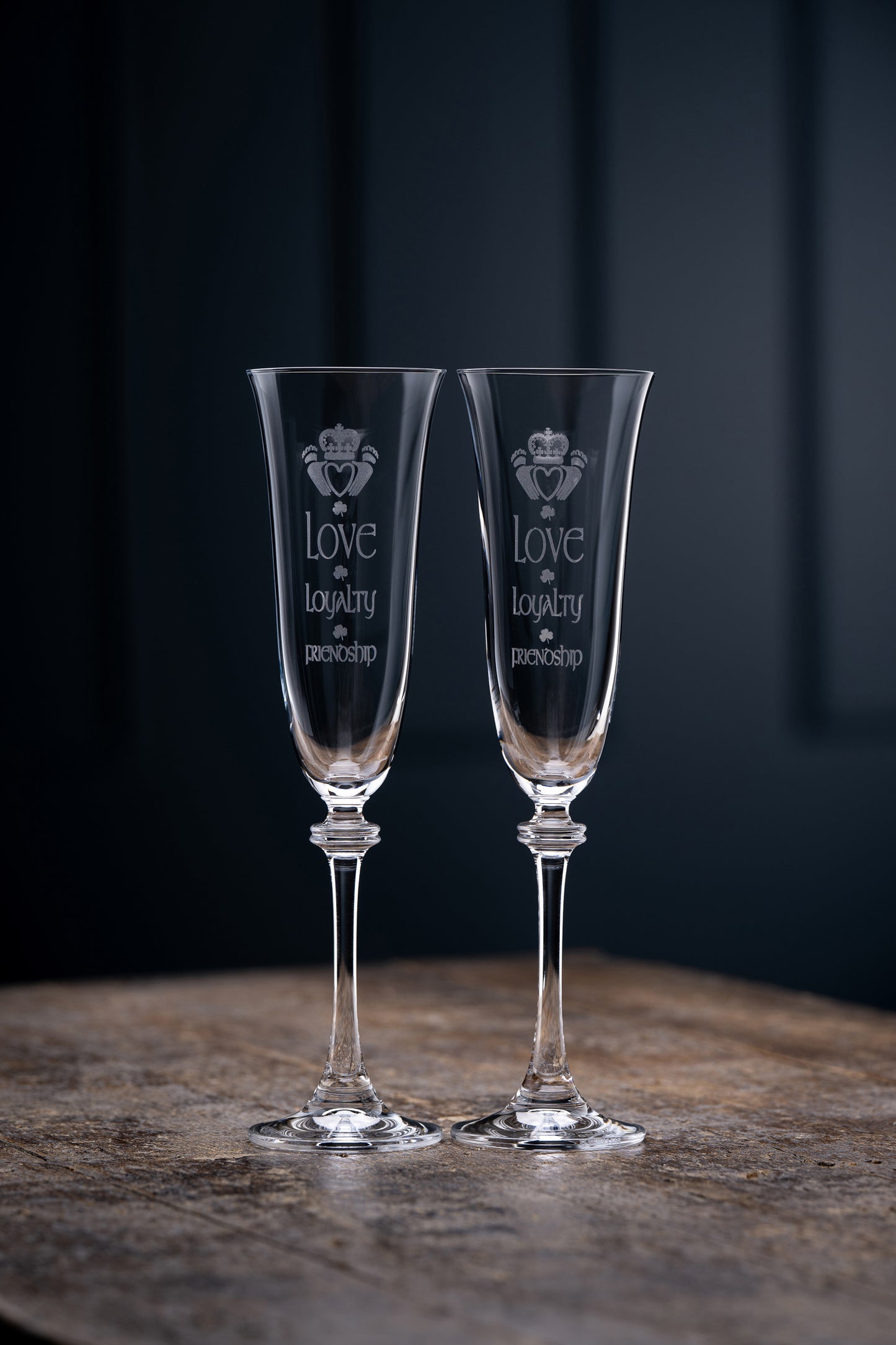 CLADDAGH FLUTE CHAMPAGNE LIBERTY PAIR
