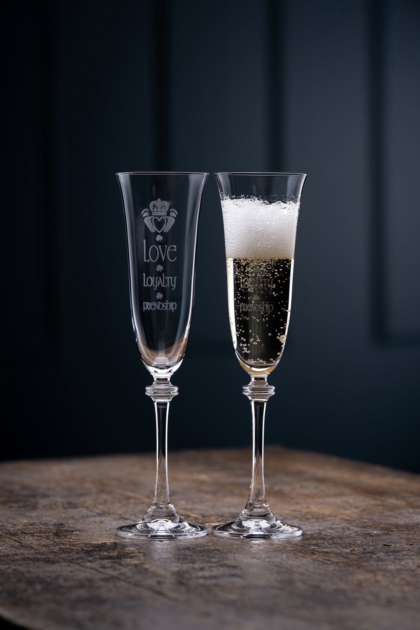CLADDAGH FLUTE CHAMPAGNE LIBERTY PAIR