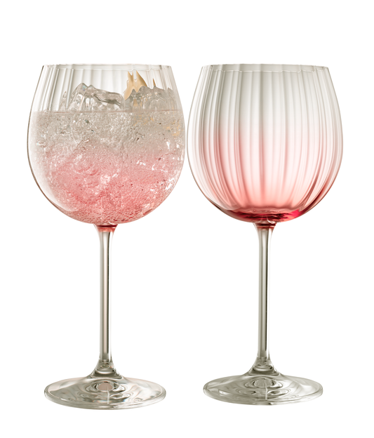 Galway Crystal Erne Gin & Tonic Pair Blush