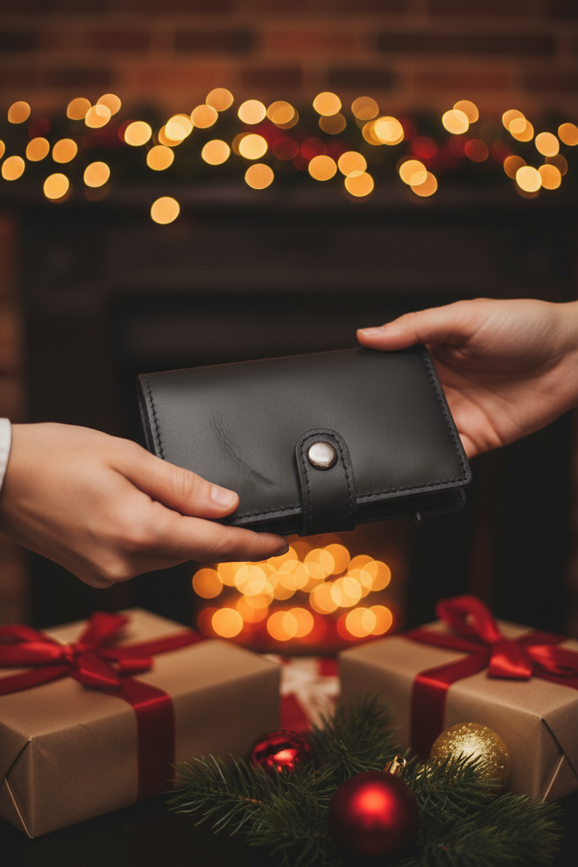 Galway Crystal Fashion Black Leather Card Holder Wallet