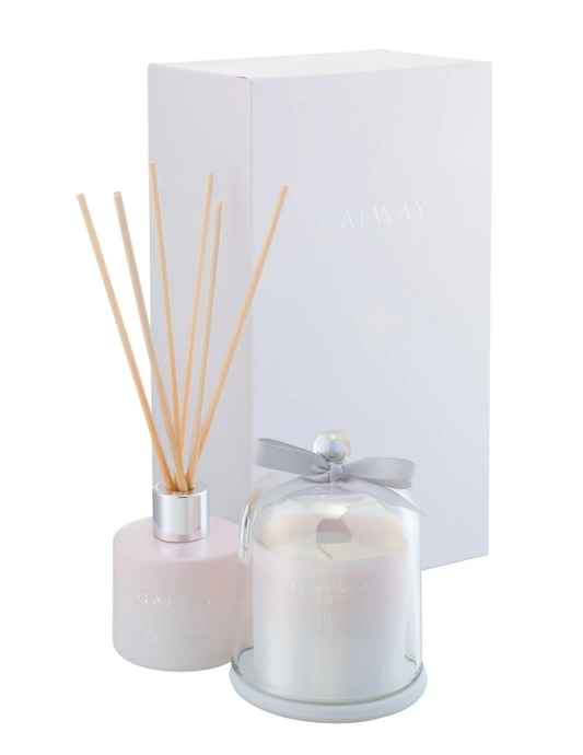 Galway Irish Crystal Cotton & Cherry Blossom Gift Set