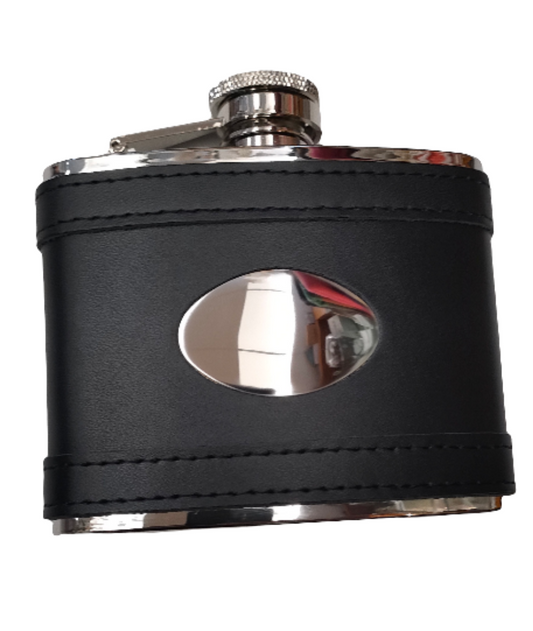 Hip flask 4oz funnel Black