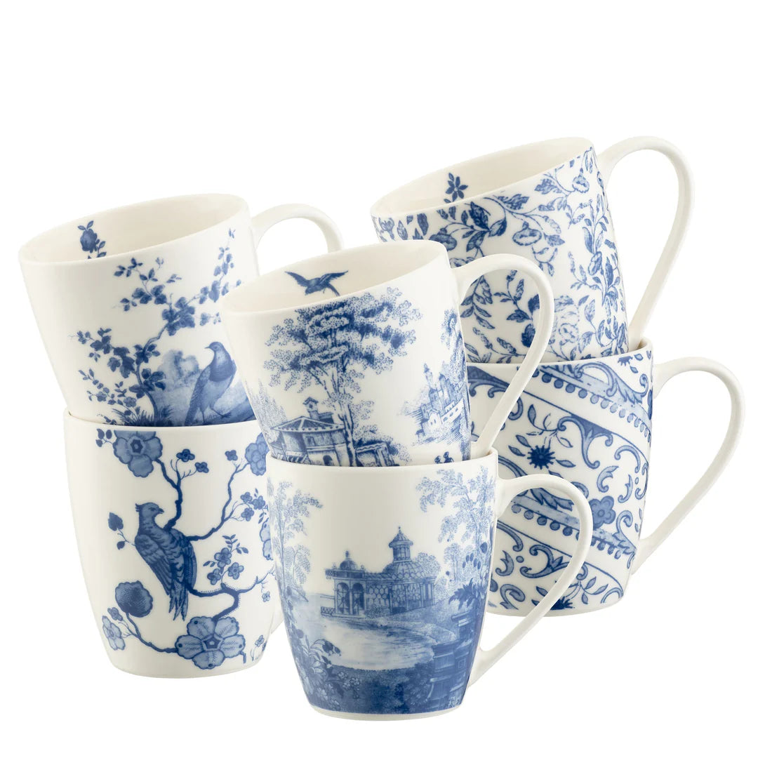 Archive Blue Mugs Set of 6