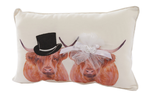 Cow Wedding Cushion