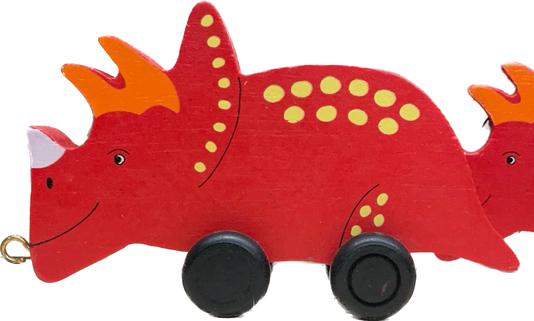 Train Letters Red Dinosaur