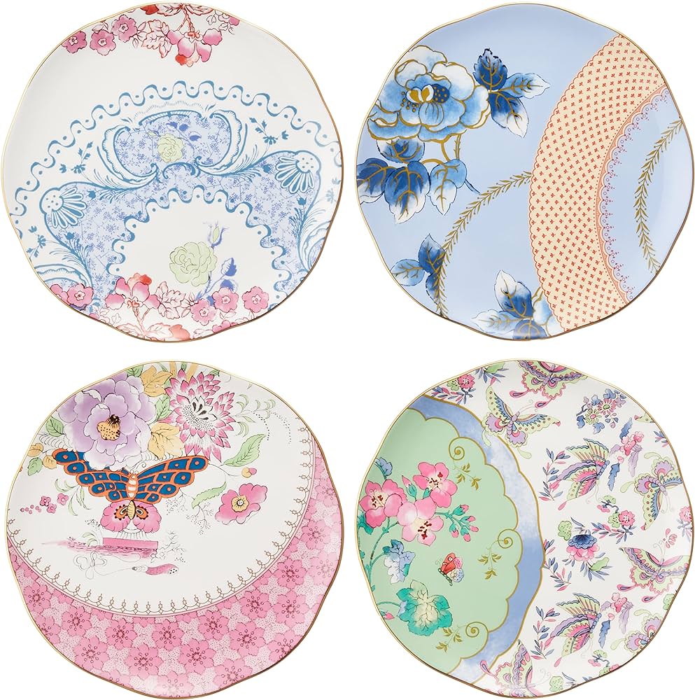 Butterfly Bloom Plates x 4