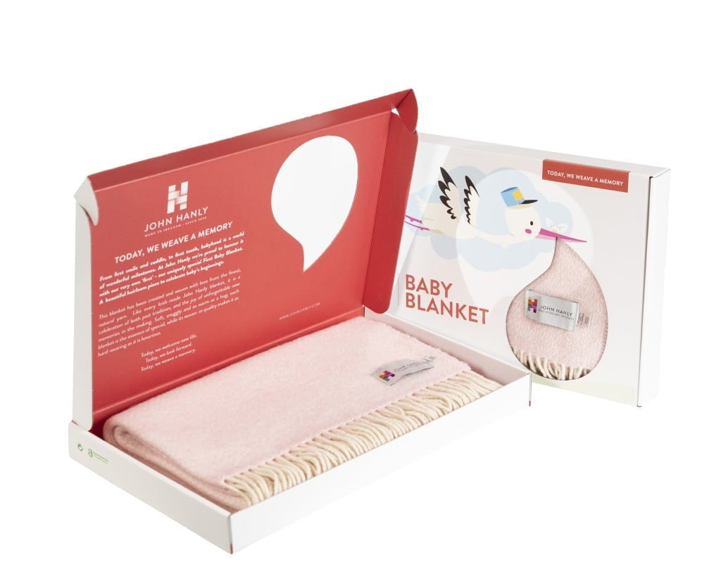 Baby Blanket Merino Cashmere Baby Pink In A Presentation Box