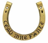 Brass Horseshoe Cead Míle Fáilte