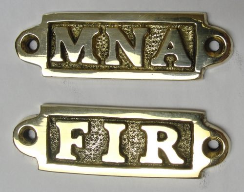 Brass Wall Plaque Mná