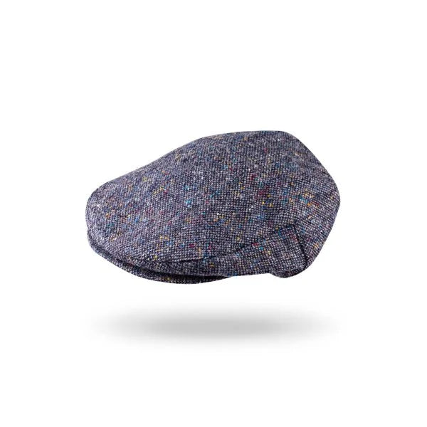 Flat Cap - Irish Tweed Cap Navy Plain Donegal L/60/7⅜