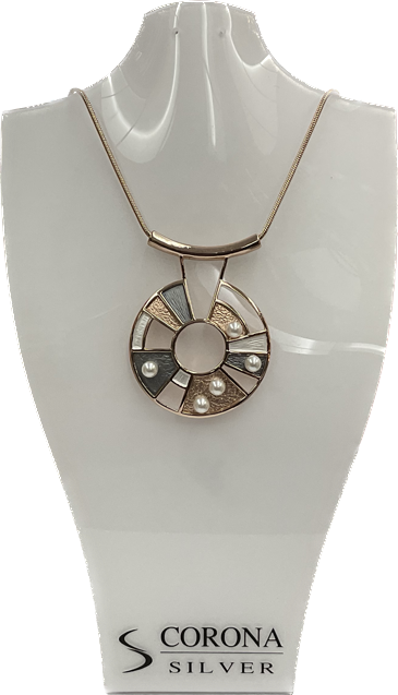 Fashion Necklace faux pearl rose