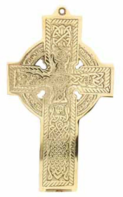 Brass Cathedral Cross Flat Medium