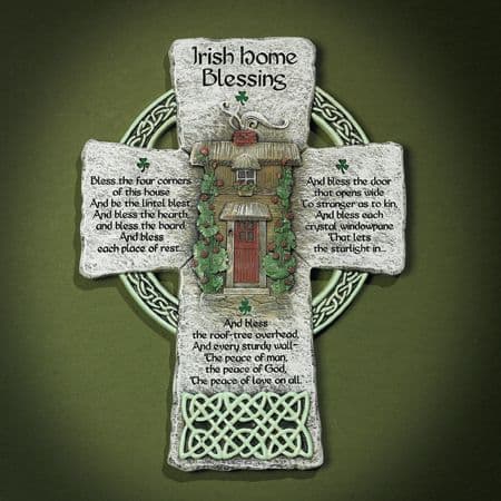 Resin Cross/Irish Home Blessing (AG56898)