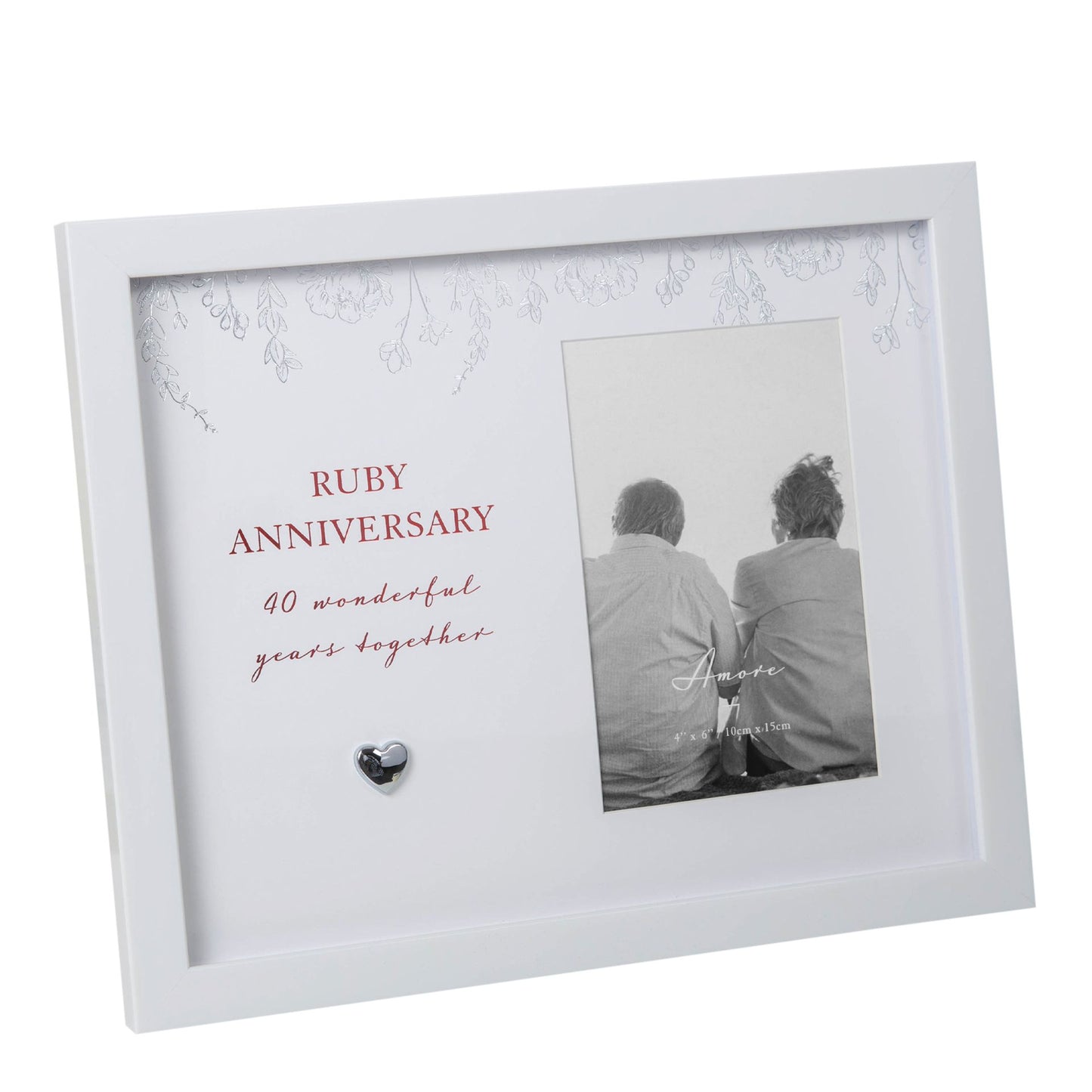 4" x 6" - AMORE BY JULIANA® Anniversary Photo Frame - 40