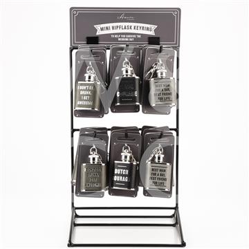 Groomsmen Keyring Hipflasks 3 Designs CDU