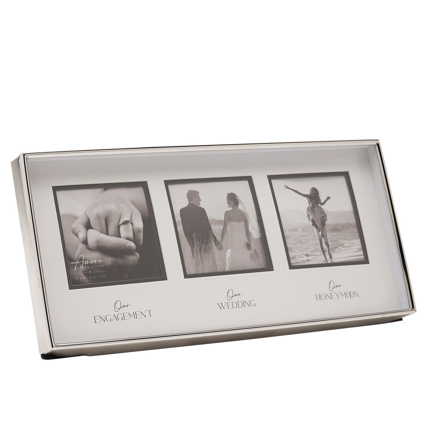 Triple Photo Frame Engagament Wedding Honeymoon