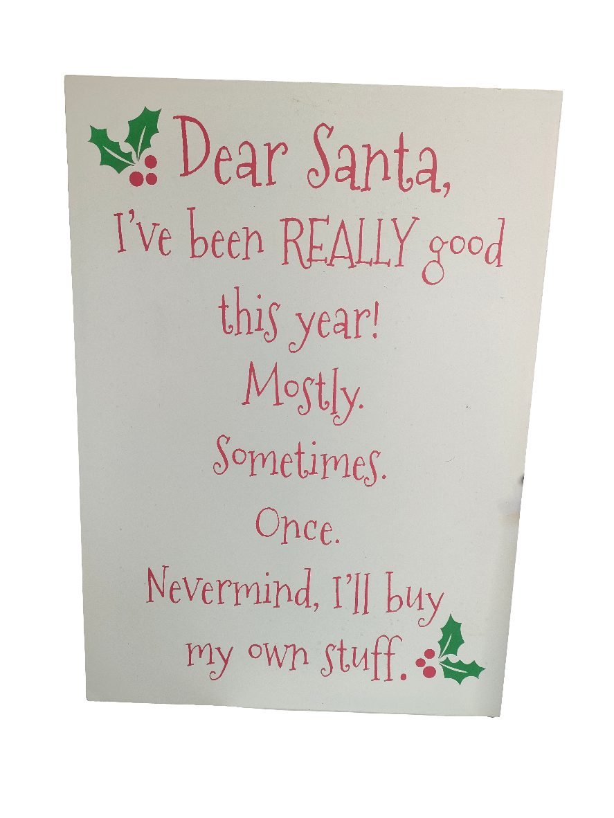 Dear Santa Plaque