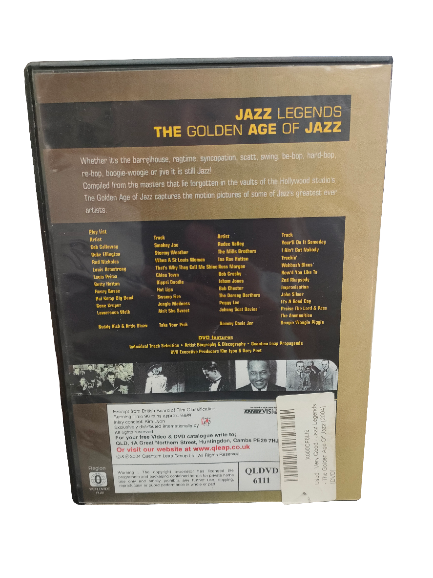 Jazz Legends The Golden Age of Jazz DVD