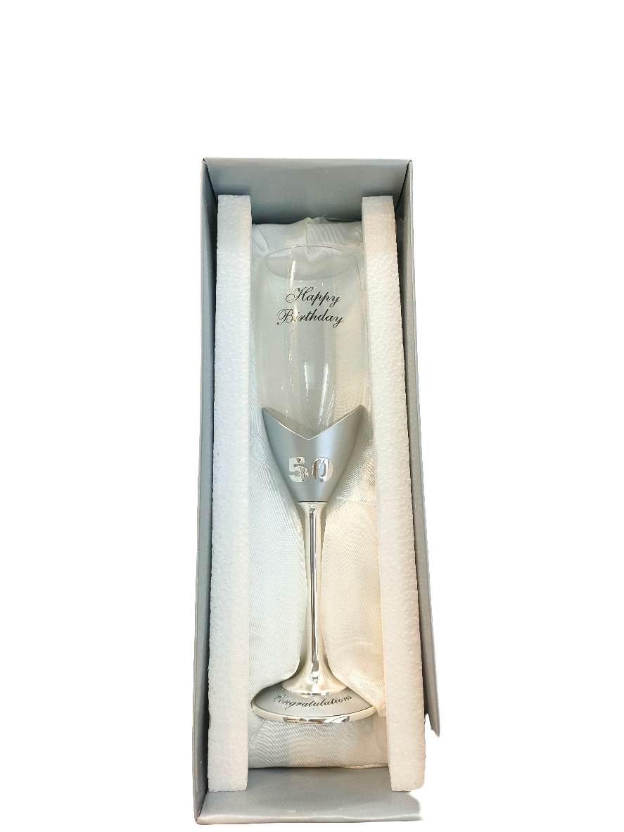 50th Birthday Champagne Flute