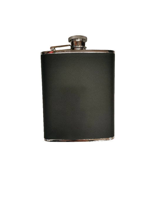 Hipflask 6oz funnel Black